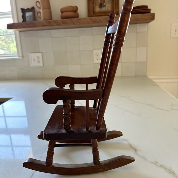 Mini Wooden Rocking Chair - Picture 2 of 4